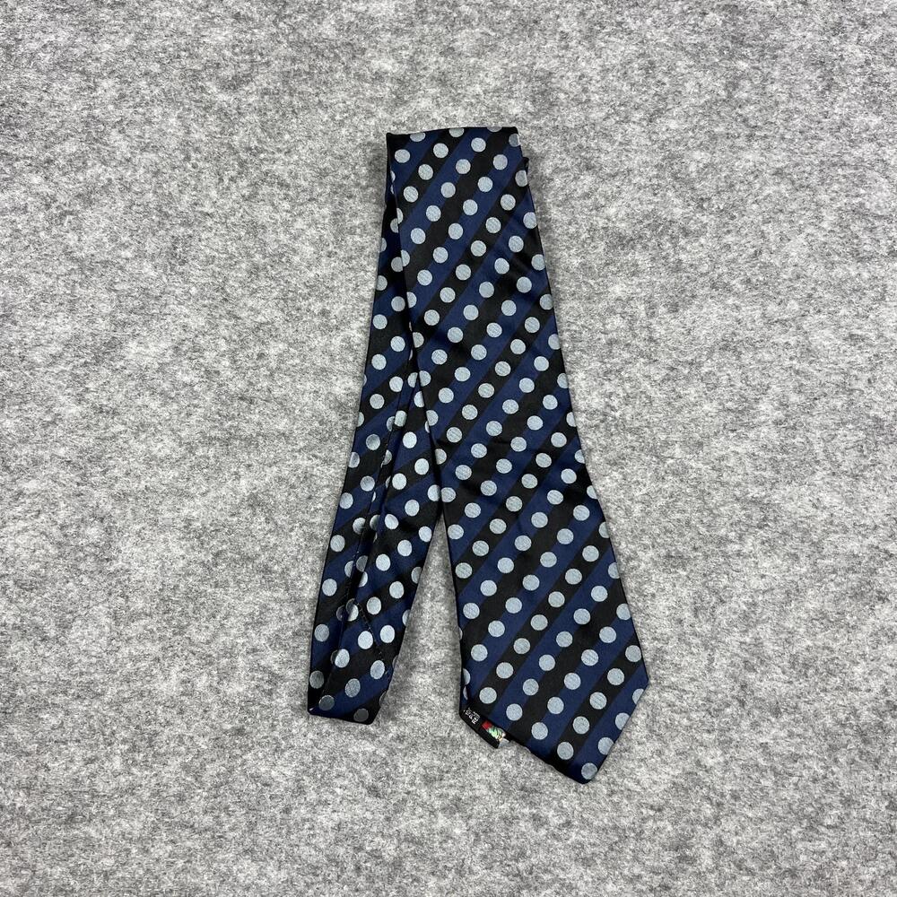 Paul Smith Tie Mens One Size Blue Silk Polka Dot Made In England Classic Dress